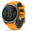 GARMIN pulkstenis Fenix 8 47mm Amoled Sapphire titan/orange