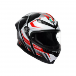AGV &scaron;almas K6 S Karve matinė juoda/balta/raudona