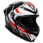 AGV &scaron;almas K6 S Karve matinė juoda/balta/raudona