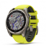 GARMIN laikrodis Fenix ​​​​8 47mm Solar Sapphire titano/geltonas