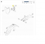 HUSQVARNA plastikinė laikiklio stabdžių žarnai pr MX 125-450 '21 geltona