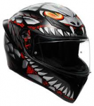 AGV &scaron;almas K1 S Lyzard matinė juoda/raudona/pilka