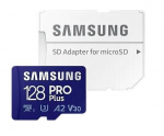SAMSUNG PRO+ atminties kortelė su adapteriu 128GB