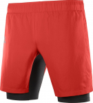 SALOMON &scaron;ortai Twinskin Short raudoni