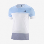SALOMON mar&scaron;kinėliai SS Sense Tee, balti/mėlyni