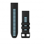 GARMIN laikrodžio apyrankė Quickfit 26mm Silikoninė juoda/cirru sblue