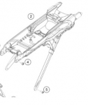 HUSQVARNA pusė rėmo MX '23-'25/Enduro '24-'25