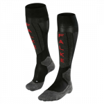 FALKE kojinės SK5 Silk moterims juoda/pilka/raudona