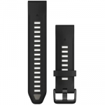 GARMIN Quickfit 20mm Silicone black/pebble grey siksna pulkstenim