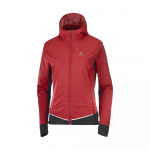 SALOMON distancinio slidinėjimo striukė W Light Shell raudona/juoda