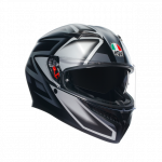 AGV &scaron;almas K3 Compound matinė juoda/pilka