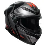 AGV &scaron;almas K6 S Karve matinė juoda/pilka/raudona