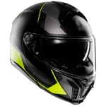 AGV &scaron;almas Tourmodular Preception matinė juoda/geltona/pilka