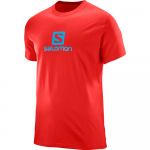 SALOMON mar&scaron;kinėliai su logotipu SS Cotton Tee raudoni