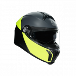 AGV &scaron;almas Tourmodular Balance matinė juoda/geltona fl/pilka