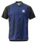HUSQVARNA dviračių mar&scaron;kinėliai SS Discover Jersey su užtrauktuku visame ilgyje mėlyna/juoda