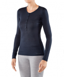 FALKE termo mar&scaron;kinėliai LS Women Silk Wool dark blue