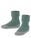 FALKE kojinės Cosyshoe Teens Kids House žalia/pilka