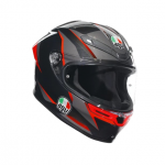 AGV &scaron;almas K6 S Slashcut juoda/pilka/raudona