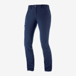 SALOMON kelnės Wayfarer Tapered W tamsiai mėlynos spalvos, standartinio dydžio.