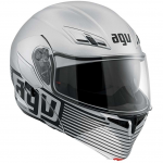 AGV &scaron;almas Compact Audax sidabro matinė/juoda