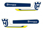 HUSQVARNA lipdukas rankų apsaugoms LH/RH HQ logotipas balta/mėlyna/geltona '16-'19