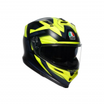 AGV K7 Glimpse matt black/yellow fluo ķivere