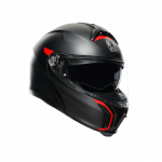 AGV &scaron;almas Tourmodular Freequency matinė gunmetal/raudona
