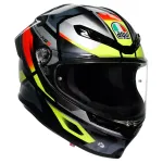 AGV &scaron;almas K6 S Erazer juoda/raudona/geltona fluo