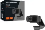 Conceptronic AMDIS 1080P Full HD-Webcam mit Mikrofon - 2 MP - 1920 x 1080 Pixel - 30 fps - 1280x720@30fps,1920x1080@30fps - M-JPEG,YUV - Manuell (AMDIS01BNEUE VERSION)