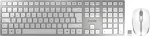 CHERRY DW 9100 SLIM - Tastatur-und-Maus-Set - kabellos - 2,4 GHz, Bluetooth 4,2 - QWERTZ - Deutsch - Wei/Silber (JD-9100DE-1)