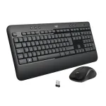 Logitech Advanced MK540 Wireless USB Membrane Key Switch QWERTZ Black White Mouse Included