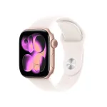 Apple Watch Series 11GPS + Cellular 42mm Rose Gold Aluminium Case with Light Blush Sport Band - S/M (MF8E4ZR/A)