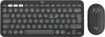 Logitech Pebble 2 Combo Tastatur Maus enthalten RF Wireless + Bluetooth QWERTY Dnisch - Finnisch - Norwegisch - Schwedisch Graphit (920-012257)