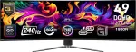 124,5 cm (49) 5120 x 1440 Pixel MSI 9S6-3FA84T-016 32:9 Dual QHD QD-OLED 0,03 ms 240 Hz HDR DisplayPort HDMI USB-Hub Height VESA (9S6-3FA84T-016)