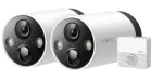 TP-Link Smart Wire-Free Security Camera, 2 Camera SystemSPEC: 2 ? Tapo C420, 1 ? Tapo H200, 2K+(2560x1440), 2.4 GHz, 5200mAh rechargable lithium-ion battery, Sub-1GHzFEATURE: 180days battery life, Full-color vision, Smart Detection and Notifications  ...
