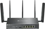 TP-Link Omada ER706W-4G V1 - Wireless Router - WWAN - 5-Port-Switch - 1GbE - WAN-Ports: 6 - Wi-Fi 6 - Dual-Band - 4G - wandmontierbar (ER706W-4G)