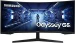 Samsung Odyssey G5 C34G55TWWR - G55T Series - LED-Monitor - gebogen - 86 cm (34) - 3440 x 1440 Ultra WQHD @ 165 Hz - VA - 250 cd/m - 2500:1 - 1 ms - HDMI, DisplayPort - Schwarz [Energieklasse G]