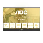 AOC 16T20E2 - 16 Zoll tragbarer Monitor (1920x1080, USB-C Anschluss, Mini HDMI, Lautsprecher) schwarz (16T20E2)