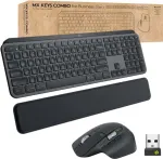 Logitech MX Keys Combo for Business - Tastatur-und-Maus-Set - hinterleuchtet - kabellos - Bluetooth LE - QWERTY - Pan-Nordic - Graphite