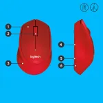 M330 SILENT PLUS IN-HOUSE/EMS - EMEA RED RETAIL 2.4GHZ EXCL