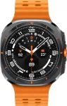 Samsung Galaxy Watch Ultra - 47 mm - titanfarben grau - intelligente Uhr mit Marineband - Gummi - Orange - Bandgre: S/M/L - Anzeige 3.73 cm (1.5) (SM-L705FZA2DBT)