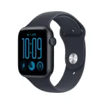 Apple Watch SE 3 Aluminium 44mm Mitternacht (Sportarmband navyblau) S/M (MJL74ZR/A)