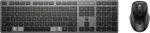HP 720 - Tastatur-und-Maus-Set - Multigert, wiederaufladbar, betrieben durch SuperCapacitor, programmierbare Tasten - full size - kabellos - 2,4 GHz, Bluetooth - Deutsch - Dmmerungsschwarz (9T5A9AA#ABD)