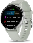 Garmin Venu 3S - 41 mm - Sage Gray - intelligente Uhr mit Band - Silikon - Handgelenkgre: 110-175 mm - Anzeige 3,04 cm (1,2) - 8GB - Bluetooth, Wi-Fi, ANT+ - 40 g (010-02785-01)