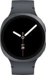 Samsung Galaxy Watch8 - 44 mm - Carbon-Schwarz - intelligente Uhr mit Sportband - Gummi - Graphit - Bandgre: M/L - Anzeige 3.7 cm (1.47) (SM-L330NDAADBT)