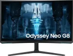 Samsung Odyssey Neo G8 - 4K Monitor - 31.5 - 3.840 x 2.160 Pixel - 240 Hz VA 16:9 Reaktionszeit 1 ms 1.000.000:1 Helligkeit 350 cd/m 1.000 R HDMI Display Port [Energieklasse G] (LS32BG850NPXEN)