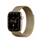 Apple Watch Series 12 GPS + Cellular 42mm Radiant Gold Titanium Case with Radiant Gold Milanese Loop (MJGL4ZR/A)
