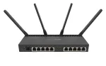 Mikrotik RB4011iGS+5HacQ2HnD-IN wireless router Gigabit Ethernet Dual-band (2.4 GHz 5 GHz) Black