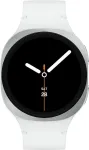 Samsung Galaxy Watch8 - 44 mm - silber - intelligente Uhr mit Sportband - Gummi - wei - Bandgre: M/L - Anzeige 3.7 cm (1.47) (SM-L335FZSADBT)